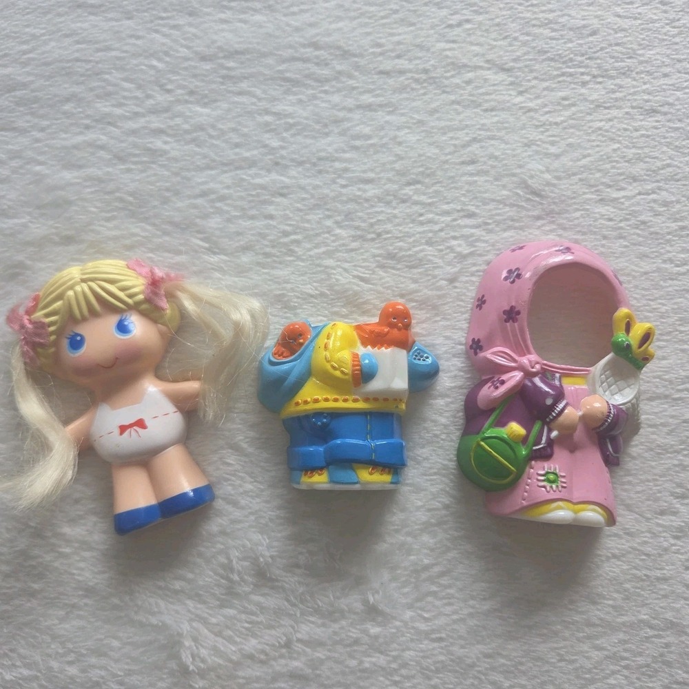 Vintage 1979 Knickerbocker Dolly Pops Set - doll Blond Blue Eye 2 Outfits